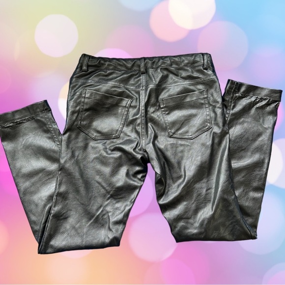 Kate Mack Faux Leather Pant Adjustable waist GUC vegan - Picture 3 of 7